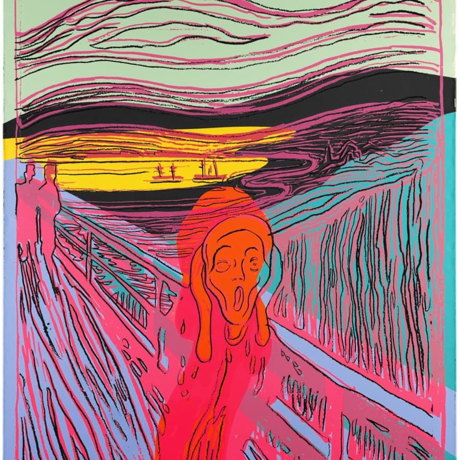 Pop art screenprint in vivid colour