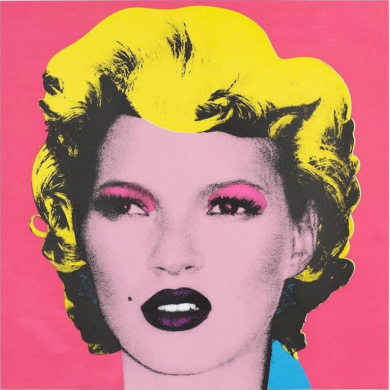 Banksy, Kate Moss, 2005, screenprint, dark pink: Kate Moss in the manner of Warhol's Marilyn