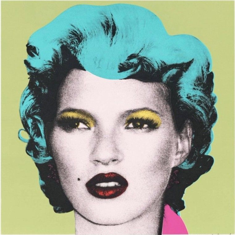 Banksy, Kate Moss, 2005, screenprint, green: Kate Moss in the manner of Warhol's Marilyn