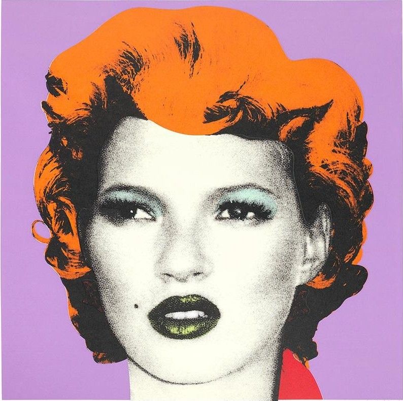 Banksy, Kate Moss, 2005, screenprint, purple: Kate Moss in the manner of Warhol's Marilyn